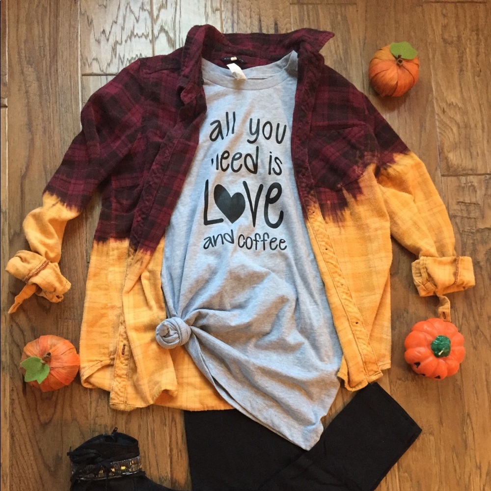 Vintage dip dye flannel